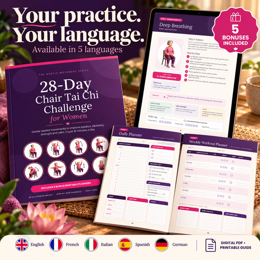 Chair Tai Chi – 28-Day Challenge + 5 Bonuses | PDF in 5 Languages