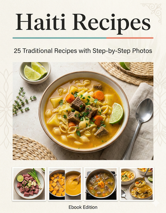 Haiti Recipes : 25 Traditional Recipes with Step-by-Step Photos (Ebook)