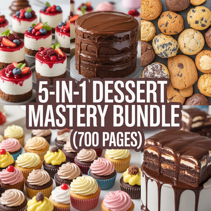 5-in-1 Dessert Mastery Bundle (700 Pages) Ebook