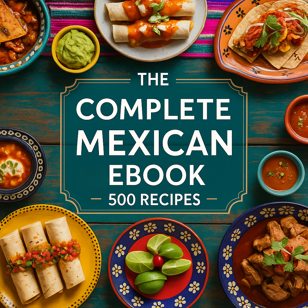 The Complete Mexican Recipes Ebook Edition (500 Recipes) + 3 Exclusive Bonus Guides (Ebook)