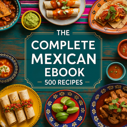 The Complete Mexican Recipes Ebook Edition (500 Recipes) + 3 Exclusive Bonus Guides (Ebook)